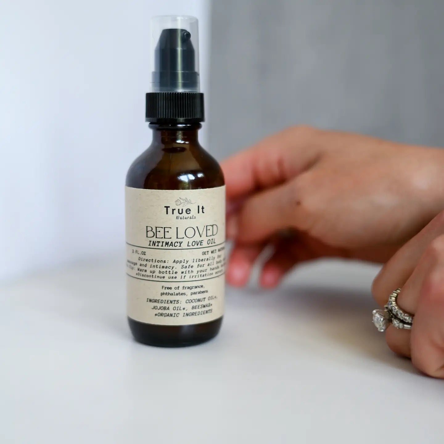 True It Naturals Bee Loved natural beeswax massage oil