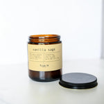 Load image into Gallery viewer, A True It Naturals Beeswax Candle - Vanilla Sage with the lid off.
