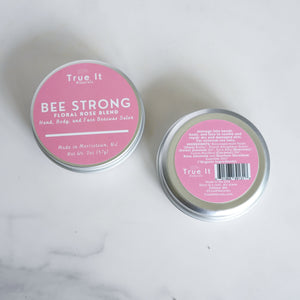 BEE STRONG Rose Local Organic Beeswax Salve - 2 oz