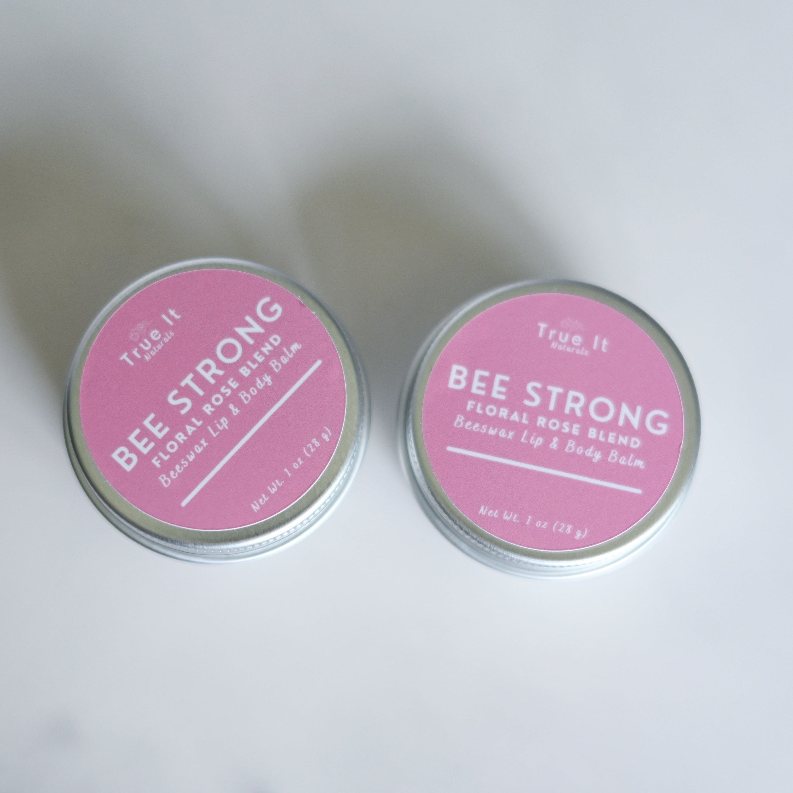 Lip & Body Balm - BEE STRONG Rose Organic - Local Beeswax - 1 oz