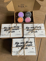 Load image into Gallery viewer, Lip &amp; Body Balm Sample 4 Pack - Local Beeswax - Organic Lip and Body Balm - 1 oz each
