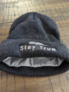 Stay True Beanie - Jersey Knit Beanie - True It Naturals - Dark Grey