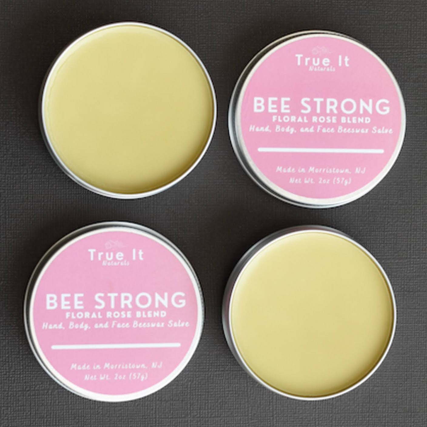 BEE STRONG Rose Local Organic Beeswax Salve - 2 oz