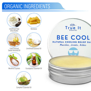 BEE COOL - Natural Cooling Relief Balm - For Muscles, Joints, Aches