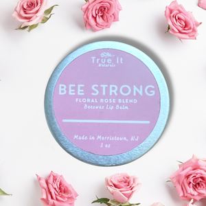 Lip Balm - BEE STRONG ROSE Organic - Local Beeswax - 1 oz