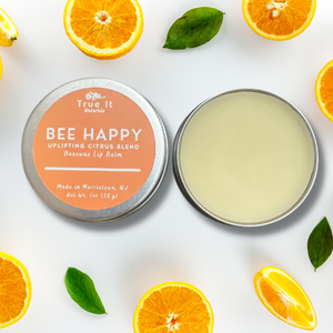 Lip Balm - BEE HAPPY CITRUS Organic - Local Beeswax - 1 oz